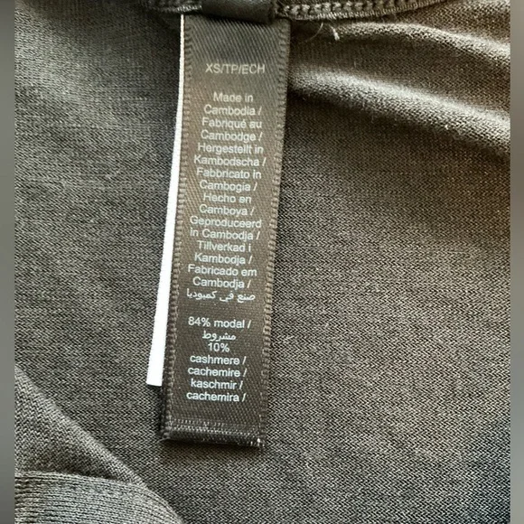 SKIMS Sheer Modal Cardigan | Onyx | Size XS - Picture 12 of 12